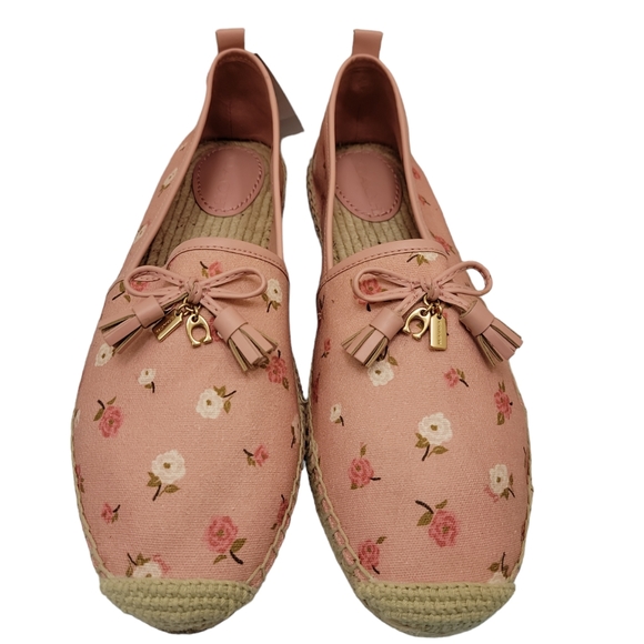 Coach Pink Floral Espadrilles size 11 - Picture 1 of 8